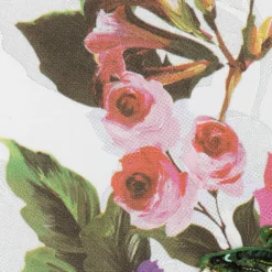 T-shirt DOLCE & GABBANA col rond coton blanc imprimé fleurs broderie sequins