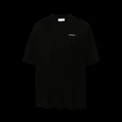 t-shirt en coton noir OFF WHITE à logo imprimé Cloud Arrow rose