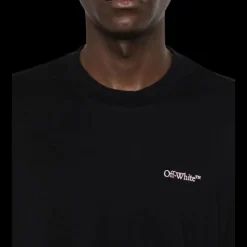 t-shirt en coton noir OFF WHITE à logo imprimé Cloud Arrow rose