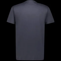 T-shirt FENDI col rond coton gris foncé broderie triple FF multicolore