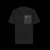 T-shirt FENDI coupe Skater coton noir poche zippée FF gris