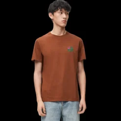 T-shirt LOEWE col rond coton praline anagramme rose vert