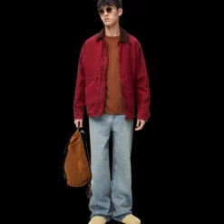 T-shirt LOEWE col rond coton praline anagramme rose vert