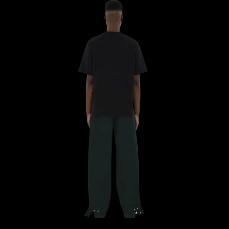 T-shirt manche courte BURBERRY col rond coton noir EKD blanc