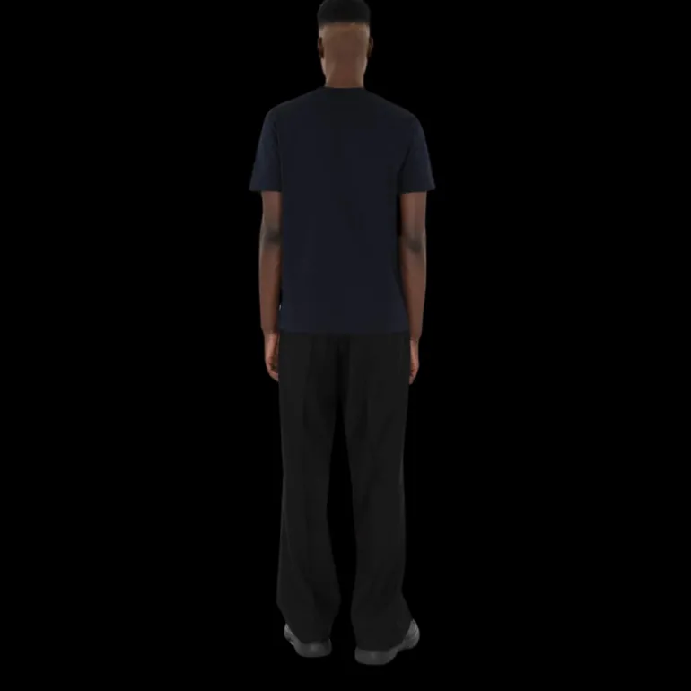 T-shirt manche courte BURBERRY jersey coton bleu marine broderie chevalier bleu