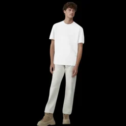 T-shirt manche courte CANADA GOOSE Gladstone col rond coton blanc logo