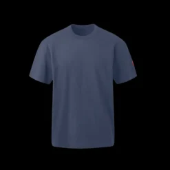 T-shirt manche courte CANADA GOOSE Gladstone col rond coton bleu jeans logo