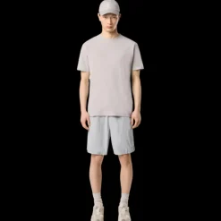 T-shirt manche courte GHOST jersey crêpe coton gris écusson logo gris