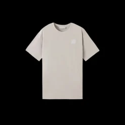 T-shirt manche courte GHOST jersey crêpe coton gris écusson logo gris