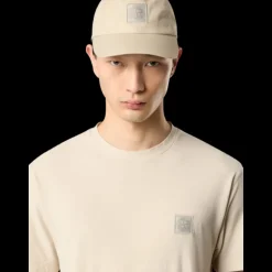 T-shirt manche courte GHOST jersey crêpe coton beige écusson logo ton sur ton