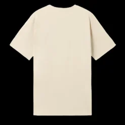 T-shirt manche courte GHOST jersey crêpe coton beige écusson logo ton sur ton