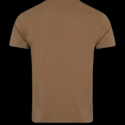 T-shirt manche courte TOM FORD col rond lyocell coton kaki marron