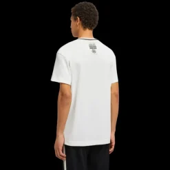 T-shirt MONCLER x PALM ANGELS Racing col rond manche courte coton blanc logo