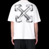 T-shirt OFF WHITE col rond coton blanc Vibe Arrow noir