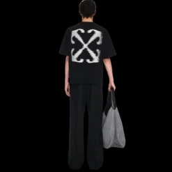 T-shirt OFF WHITE manche courte coton noir Windy Arrow flèche dos