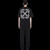 T-Shirt OFF WHITE Tatouage coton noir broderie Flèche Skate blanc