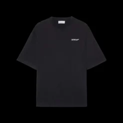 T-Shirt OFF WHITE Tatouage coton noir broderie Flèche Skate blanc