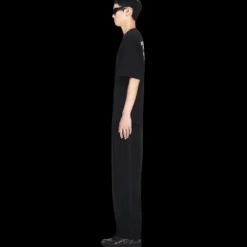 T-Shirt OFF WHITE Tatouage coton noir broderie Flèche Skate blanc