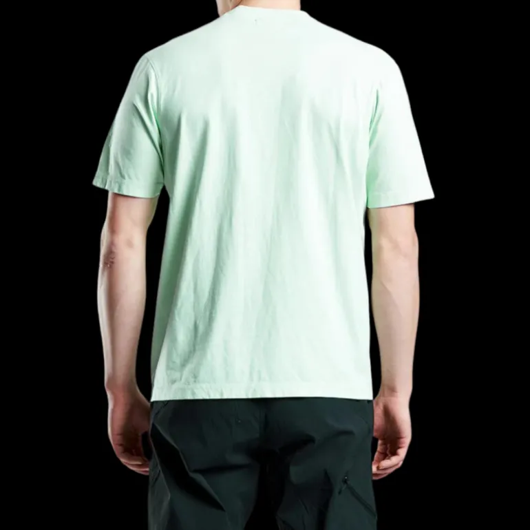 T-shirt ST-95 manches courtes col rond coton vert logo brodé