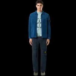 T-shirt STONE ISLAND col rond coton vert gris Print Tee boussole