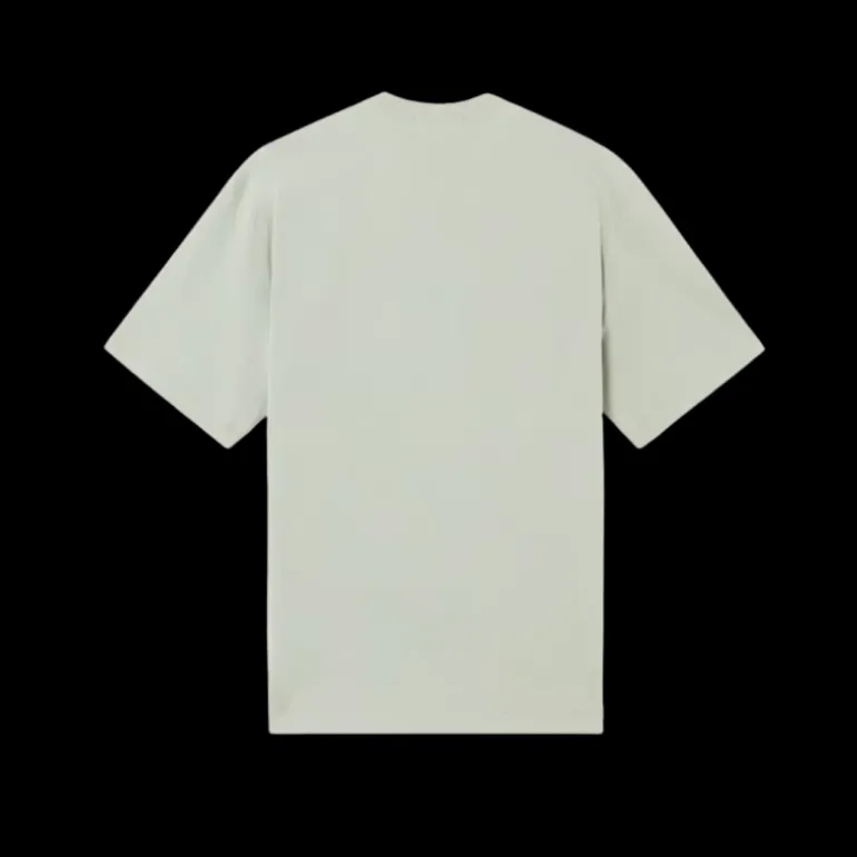 T-shirt STONE ISLAND col rond jersey coton peigné vert sauge écusson logo poitrine