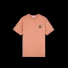 T-shirt STONE ISLAND manche courte col rond coton orange saumon patch logo
