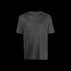 T-shirt ZEGNA col rond manche courte lin pur gris