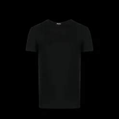 t-shirt ZEGNA col rond slim coton stretch noir