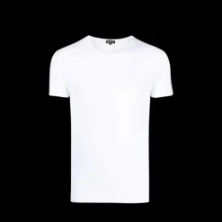 t-shirt ZEGNA col rond slim coton stretch blanc