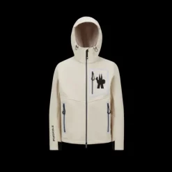 Veste à capuche MONCLER imperméable Cormet beige logo Grenoble