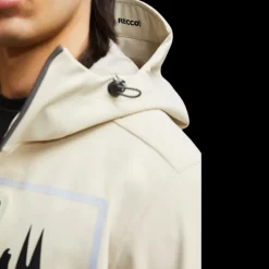 Veste à capuche MONCLER imperméable Cormet beige logo Grenoble