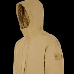 Veste à capuche STONE ISLAND Ghost coton Primaloft camel