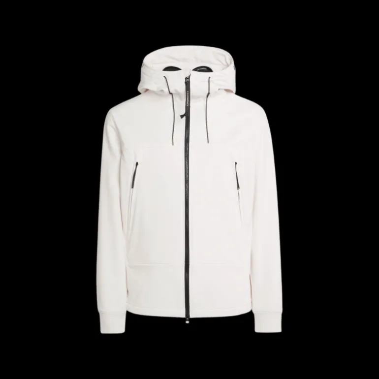 Veste à capuche zippée CP Shell-R blanc lunettes