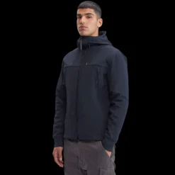 Veste à capuche zippée CP Shell-R bleu marine lunettes
