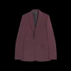 Veste à simple boutonnage LANVIN laine tissée bordeaux