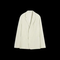 Veste ample LANVIN laine mélangée écru mastic boutons cachés