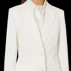 Veste blazer ALBERTA FERRETTI cintré simple bouton coton blanc