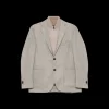 Veste blazer CORNELIANI laine coton chevrons beige