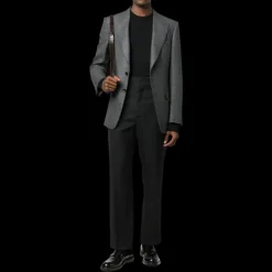 Veste blazer TOM FORD Prince de Galles laine carreaux gris noir