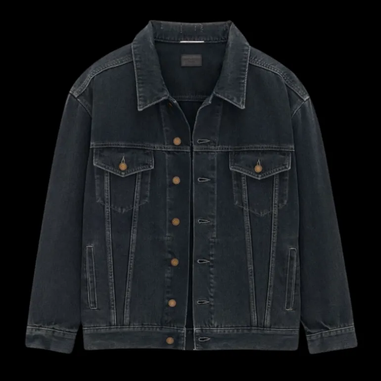 Veste boutons SAINT LAURENT denim coton dark blue black