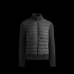 Veste Cardigan CANADA GOOSE Hybridge zippé Bi matière laine noir