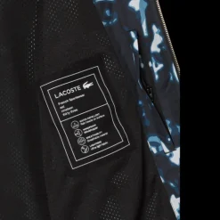 Veste coupe-vent LACOSTE déperlante nylon imprimé camouflage bleu
