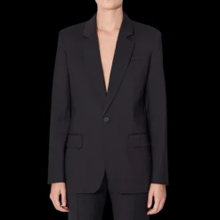 Veste de costume BARBARA BUI gabardine laine stretch noir