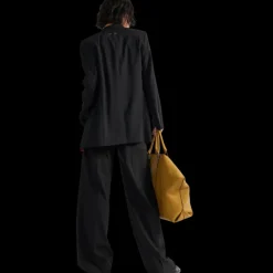 Veste de costume BARBARA BUI droite 1 bouton toile laine noir