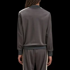 Veste de survêtement PALM ANGELS zippée nylon gris bande blanche logo