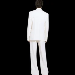 Veste DOLCE & GABBANA Sicilia ajustée laine stretch blanc simple boutonnage