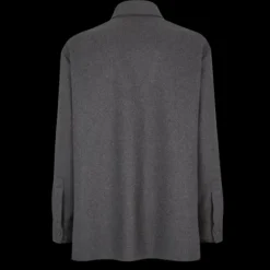 Veste FENDI Go-To bouton cachemire flanelle gris Poche FF