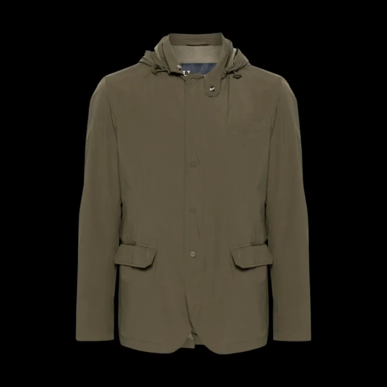 Veste légère HERNO capuche nylon kaki