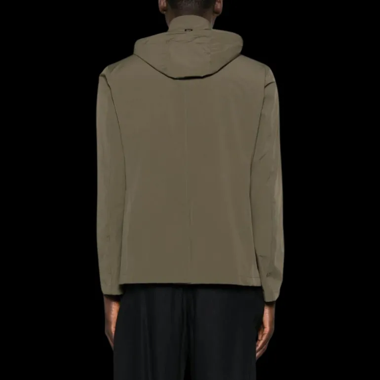 Veste légère HERNO capuche nylon kaki