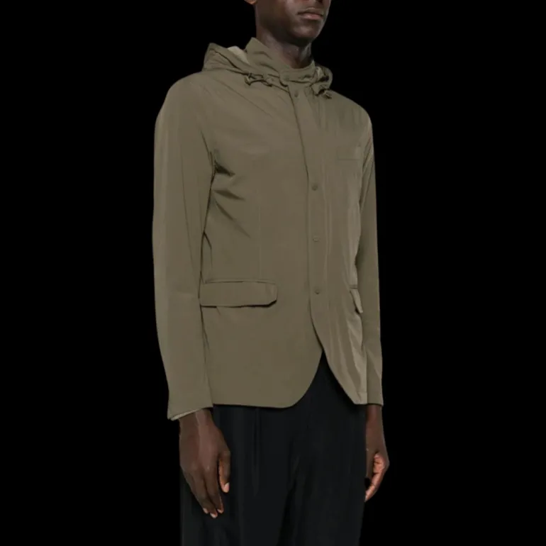 Veste légère HERNO capuche nylon kaki